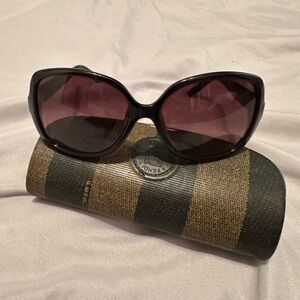 Fendi Black Sunglasses with Gold Case